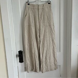Abercrombie & Fitch Linen Wide Leg Pants